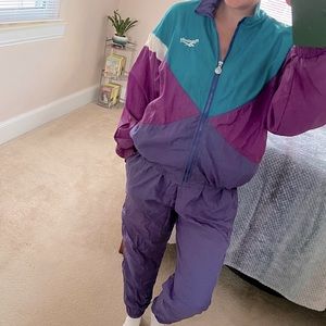 Vintage 90s Reebok Windbreaker Sweatsuit Tracksuit